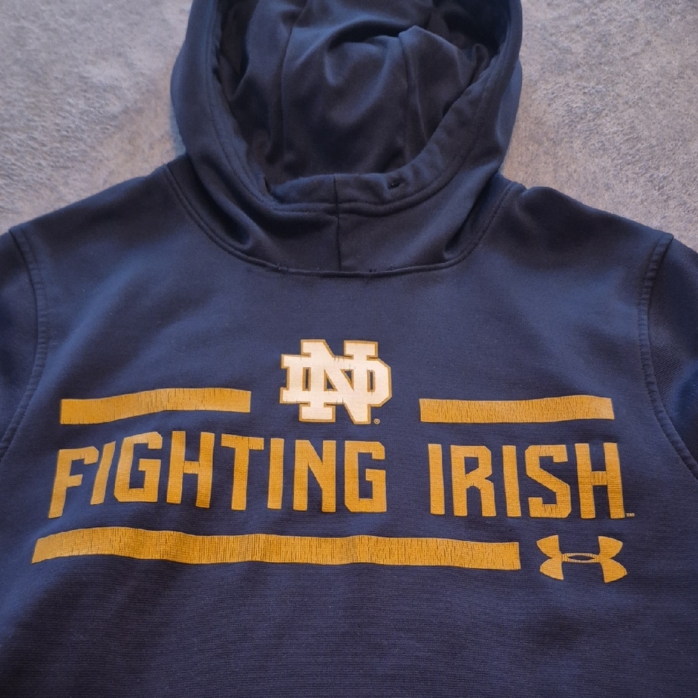 Under Armour Men's Navy and Gold Hoodie